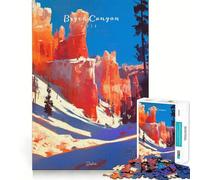 Rompecabezas de 1000 Piezas para Adolescentes,diseño del Cañón Bryce,Arte de Corte Fino,Entrenamiento de concentración,Juego Divertido para Momentos de Tranquilidad, (38x52cm)