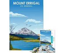 Rompecabezas de 1000 Piezas para Adolescentes diseño del Monte Errigal Ideal para Relajarse y desarrollar la Paciencia Amantes de los Juegos Corte de precisión 75x50cm