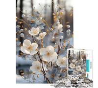 Rompecabezas de 1000 Piezas para Adolescentes diseño Elegancia Flor de Invierno Juguetes educativos Juego Imposible desafío difícil Regalo de cumpleaños (tamaño 38x26cm)