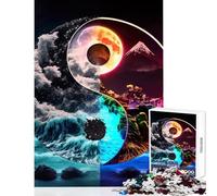 Rompecabezas de 1000 Piezas para Adolescentes diseño Elemental Yin y Yang Juegos relajantes Regalos para Mujeres y Hombres (50x75cm)