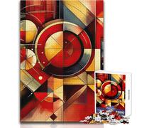 Rompecabezas de 1000 Piezas para Adolescentes, diseño geométrico Vibrante, Ideal para Momentos de Relax, Troquelado de precisión Fina, tamaño 50x75cm