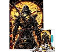 Rompecabezas de 1000 Piezas para Adolescentes diseño Golden Kintsugi Samurai para Adultos Juego de ingenio Corte de precisión difícil y desafiante (tamaño 38x52cm)