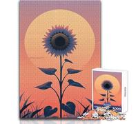 Rompecabezas de 1000 Piezas para Adolescentes, diseño Minimalista de Atardecer, Girasol, Soledad, Juego de desafío único, Corte de precisión, Juguete Educativo, tamaño 50x75cm