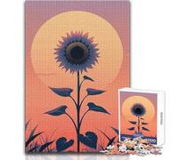 Rompecabezas de 1000 Piezas para Adolescentes, diseño Minimalista de Atardecer, Girasol, Soledad, Juguetes educativos, desafío difícil, Regalo para cumpleaños, tamaño 38x26cm