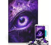 Rompecabezas de 1000 Piezas para Adolescentes diseño Ojo Morado Juego Imposible difícil y desafiante cumpleaños y Navidad 38x52cm