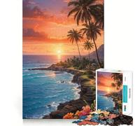 Rompecabezas de 1000 Piezas para Adolescentes, diseño Paraíso Tropical, decoración Impecable, Juguete para ejercitar la Mente, Juego para Relajarse, Regalo Divertido de Navidad (38x26cm)