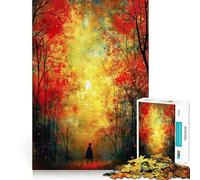 Rompecabezas de 1000 Piezas para Adolescentes,diseño Paseo de otoño,Ajuste, Arte,Juego Mental,Regalo,Tiempo de Descanso,diversión,Navidad,Ocio,Arte (50x75cm)