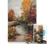 Rompecabezas de 1000 Piezas para Adolescentes,diseño Reflejos de otoño,decoración con Corte preciso,Juego cognitivo,Juguete para el Tiempo Libre, Relajante (50x75cm)