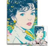 Rompecabezas de 1000 Piezas para Adolescentes diseño Retro de Chica Juegos educativos decoración del hogar colección de Artistas Bellas Artes (50x75cm)