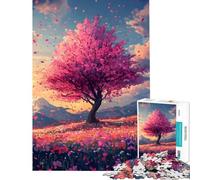 Rompecabezas de 1000 Piezas para Adolescentes diseño Sakura Dreamscape Juego Familiar para Decorar la Pared difícil y desafiante (tamaño 50x75cm)