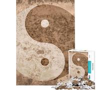 Rompecabezas de 1000 Piezas para Adolescentes diseño Vintage de Yin y Yang Juguetes para Adultos Ideal para armar Una Obra de Arte cumpleaños y Navidad (tamaño 50x75cm)