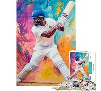 Rompecabezas de 1000 piezas para adolescentes Diseños vibrantes de cricket Juegos divertidos y adictivos Juguetes para cultivar la paciencia Regalos de cumpleaños ideales para parejas (tamaño 38x26cm)