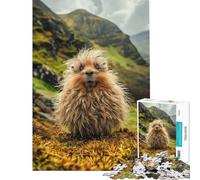 Rompecabezas de 1000 Piezas para Adolescentes Diversión con Haggis escocés en casa Juego práctico de Carreras de Velocidad para Mayores de 14 años (50x75cm)