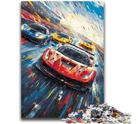 Rompecabezas de 1000 Piezas para Adolescentes, Divertido Juego de Coches Deportivos desafiante y Juego Educativo Familiar para cumpleaños y Navidad, 50x75cm