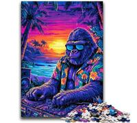 Rompecabezas de 1000 Piezas para Adolescentes, DJ Gorilla, Juego Familiar, antiestrés, desafío difícil, colección de Artistas, Bellas Artes, 50x75cm