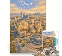 Rompecabezas de 1000 Piezas para Adolescentes, Dnipro, Ucrania, Juego Educativo, Actividades Divertidas para Hacer en casa, fortalece el Amor Entre Parejas 50x75cm
