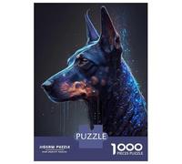 Rompecabezas De 1000 Piezas para Adolescentes Doberman Pinscher Dog Rompecabezas para Adultos Juego Familiar Desafío Difícil 70x50cm/1000pcs
