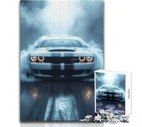 Rompecabezas de 1000 Piezas para Adolescentes Dodge Challenger Burnout, Juegos educativos, Pero Divertidos y Divertidos, Regalo de cumpleaños, tamaño 50x75cm