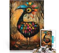 Rompecabezas de 1000 Piezas para Adolescentes Dodo del Bosque Vibrante Juguetes de Bricolaje con póster a Juego y Hoja de Trivia 52x38cm