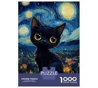 Rompecabezas De 1000 Piezas para Adolescentes Dog Gazing at Galaxy Rompecabezas para Adultos Juegos De Relajación Ensamblaje De Patrones Diversión En Casa Actividades, 52x38cm/1000pcs