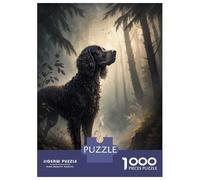 Rompecabezas De 1000 Piezas para Adolescentes Dog in A Misty Forest Rompecabezas para Adultos Juegos Familiares Vacaciones En Casa Matar El Tiempo Difícil Y Desafiante 38x26cm/1000pcs