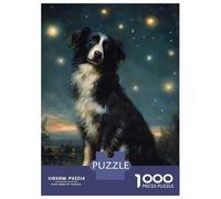 Rompecabezas De 1000 Piezas para Adolescentes Dog Under The Stars Rompecabezas para Adultos Juego Familiar Antiestrés Cumpleaños Y Navidad 52x38cm/1000pcs