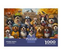 Rompecabezas De 1000 Piezas para Adolescentes Dogs Playing Baseball Rompecabezas para Adultos Juego De Ingenio Decoración Cumpleaños 38x26cm/1000pcs