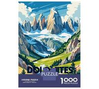 Rompecabezas De 1000 Piezas para Adolescentes Dolomites Italy Travel Rompecabezas para Adultos Juego De Ingenio para Mejorar La Memoria Regalos para Amigos Y Familiares 52x38cm/1000pcs