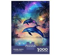 Rompecabezas De 1000 Piezas para Adolescentes Dolphin Dreams Rompecabezas Juegos De Relajación Análisis Y Lógica Desafío Educativo 52x38cm/1000pcs