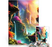 Rompecabezas de 1000 Piezas para Adolescentes Dominando el Paisaje onírico Juego práctico con Piezas de Formas aleatorias Que se entrelazan Completamente 75x50cm