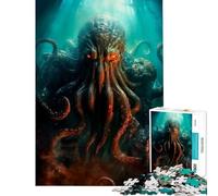 Rompecabezas de 1000 Piezas para Adolescentes Dominio de Cthulhus Juegos relajantes Juguetes adictivos para Cultivar la Paciencia Excelentes Regalos para los Amantes de los Juegos Corte de precisión