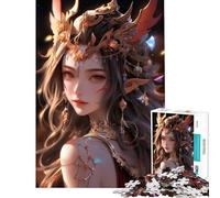 Rompecabezas de 1000 Piezas para Adolescentes Doncella Demonio Elfa Difícil y desafiante Decoración del hogar Juegos relajantes para Mayores de 14 años 38x52cm