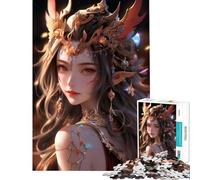 Rompecabezas de 1000 Piezas para Adolescentes Doncella Demonio Elfa Divertidas Actividades en casa Juego Educativo de desafío difícil para Mayores de 14 años 50x75cm