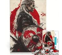 Rompecabezas de 1000 Piezas para Adolescentes Doncella escudera vikinga decoración de Pared decoración cumpleaños 50x75cm