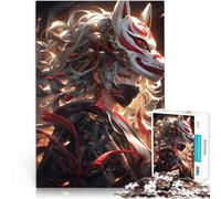Rompecabezas de 1000 Piezas para Adolescentes Doncella samurái de Anime Juego Intelectual de Juguete Decoración del hogar 75x50cm