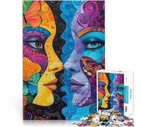 Rompecabezas de 1000 Piezas para Adolescentes Dos Caras Coloridas, sueños de Mariposa Juego desafiante Decoración del hogar 38x26cm