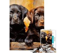 Rompecabezas de 1000 Piezas para Adolescentes Dos Labradores Retriever Un Reto para completar Mejora la Memoria Juego práctico para Mayores de 14 años (38x26cm)