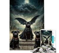 Rompecabezas de 1000 Piezas para Adolescentes Drácula y Pug Ideal para Juegos educativos desafíos Juguetes Juegos Familiares Divertidos y Originales perfectos como Regalo de cumpleaños (50x75cm)