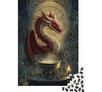 Rompecabezas De 1000 Piezas para Adolescentes Dragon Alchemy Poster Rompecabezas para Adultos Juguetes De Bricolaje Desafío Difícil Cumpleaños 52x38cm/1000pcs