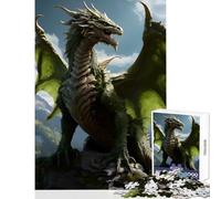 Rompecabezas de 1000 Piezas para Adolescentes dragón Anciano de la Tierra Verde Juguetes de decoración para el hogar Regalos de Amigo Secreto Juego de ingenio colección de Artistas Bellas Artes