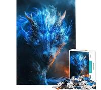 Rompecabezas de 1000 Piezas para Adolescentes Dragón Anciano de Ojos Azules Juego práctico y adictivo para Cultivar la Paciencia Regalo Ideal para cumpleaños y decoración del hogar (tamaño 50x75cm)