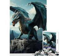 Rompecabezas de 1000 Piezas para Adolescentes dragón Antiguo Juguetes antiestrés Regalos de Amigo Secreto Juego de ingenio desafiante para completar tamaño 50x75cm
