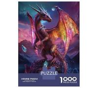 Rompecabezas De 1000 Piezas para Adolescentes Dragon Around The Crystal Rompecabezas para Adultos Juego Familiar Desafío Difícil 70x50cm/1000pcs