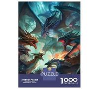 Rompecabezas De 1000 Piezas para Adolescentes Dragon Battle Royale Rompecabezas Juguetes DIY Pero Divertidos Y Humorísticos Cumpleaños Y Navidad 70x50cm/1000pcs