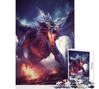 Rompecabezas de 1000 Piezas para Adolescentes dragón de Fuego Juguete Educativo Regalo para Mujeres y Hombres Juegos de relajación interacción Entre Padres e Hijos tamaño 38x52cm