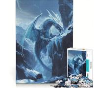 Rompecabezas de 1000 Piezas para Adolescentes: Dragón de Hielo en el Paso de montaña, Juego Imposible, Entrena tu Cerebro y Tus Manos, Regalo de cumpleaños, Regalos 50x75cm