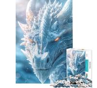 Rompecabezas de 1000 Piezas para Adolescentes Dragón de Hielo Legendario Juego práctico y desafiante Juguetes Regalos de cumpleaños decoración del hogar (tamaño 38x52cm)