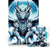 Rompecabezas de 1000 Piezas para Adolescentes Dragón de la Ventisca,Arte de Borde Exacto,Juego de Habilidad Lógica,Momentos Divertidos y Relajados,Regalo de Arte Navideño 38x52cm