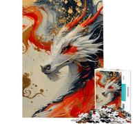 Rompecabezas de 1000 Piezas para Adolescentes Dragón de Sangre Rompecabezas para Adultos Juegos Divertidos Decoración del hogar cumpleaños (tamaño 38x26cm)