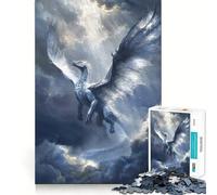 Rompecabezas de 1000 Piezas para Adolescentes Dragón del Cielo Celestial,diseño de Corte Fino,Juego de concentración,Regalo para Momentos de Paz,diversión, (50x75cm)
